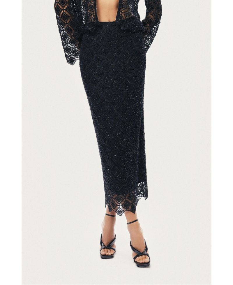 Women's Lace Midi Skirt