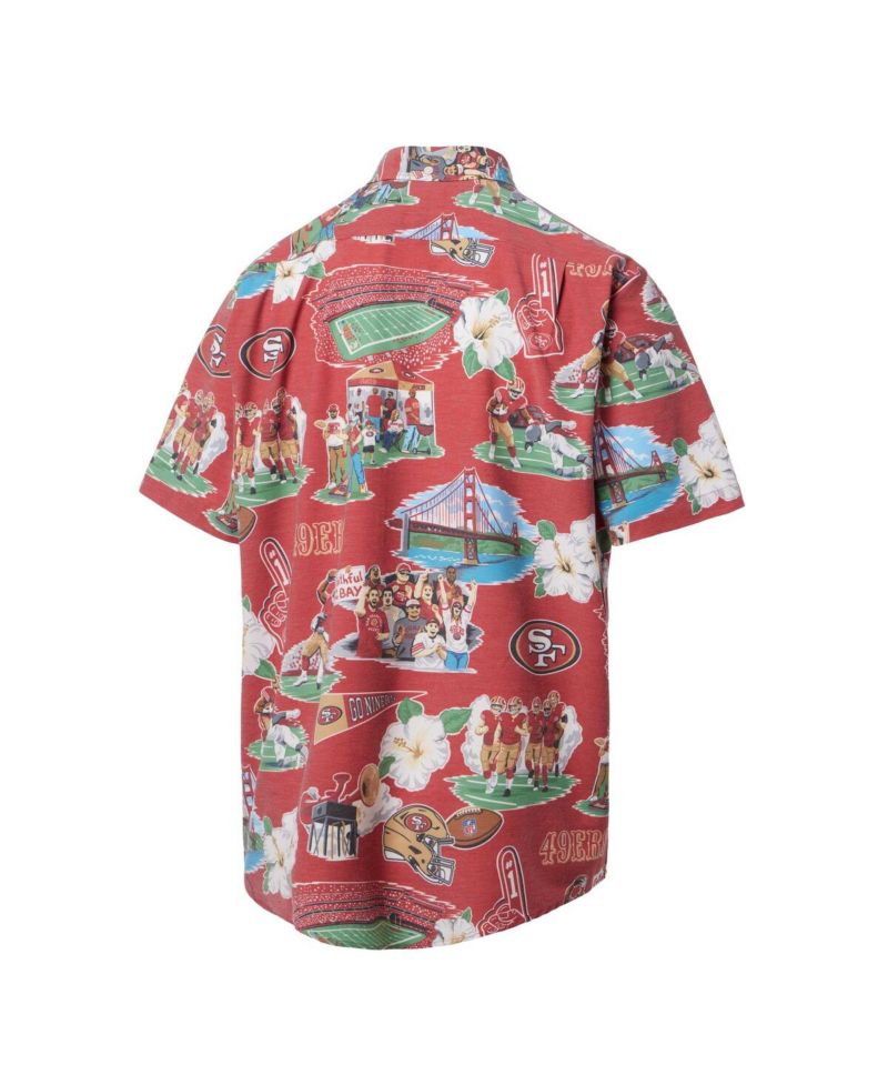 Men's Red San Francisco 49ers Scenic Button-Down Shirt