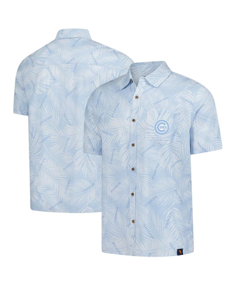 Men's Blue Chicago Cubs Linen Party Button-Up Shirt