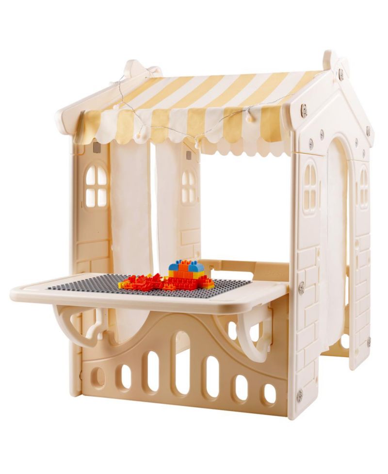 Foldable Lighted Kids' Playhouse with Building Blocks