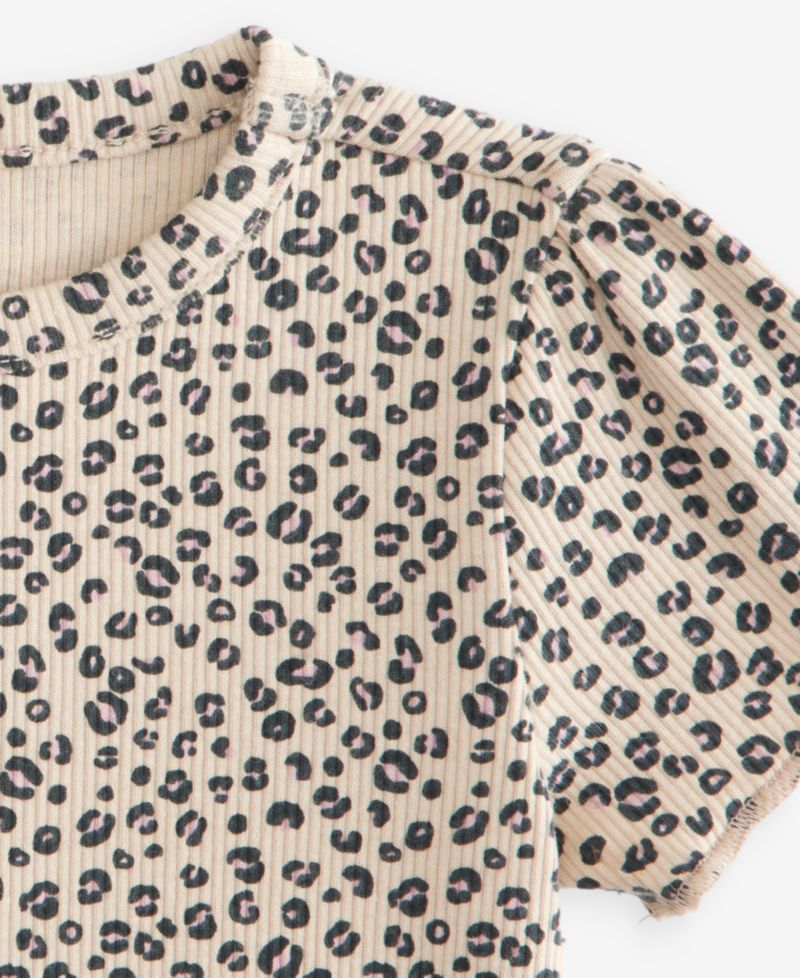 Baby Girls' 3M-24M Mix & Match Short-Sleeve Leopard-Print Peplum Top