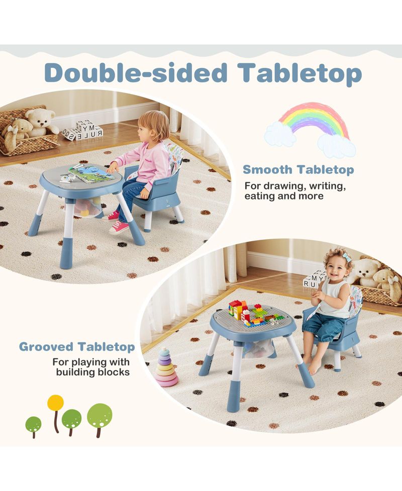 16-in-1 Baby High Chair w/ Activity Center Booster Seat Building Block Table