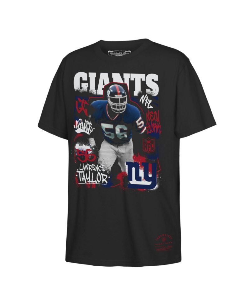 Big Boys and Girls Lawrence Taylor Black New York Giants Star Player T-Shirt
