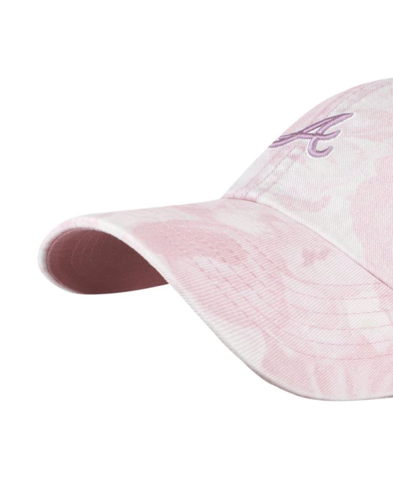 Women's '47 Pink Atlanta Braves Gardenia Clean Up Adjustable Hat
