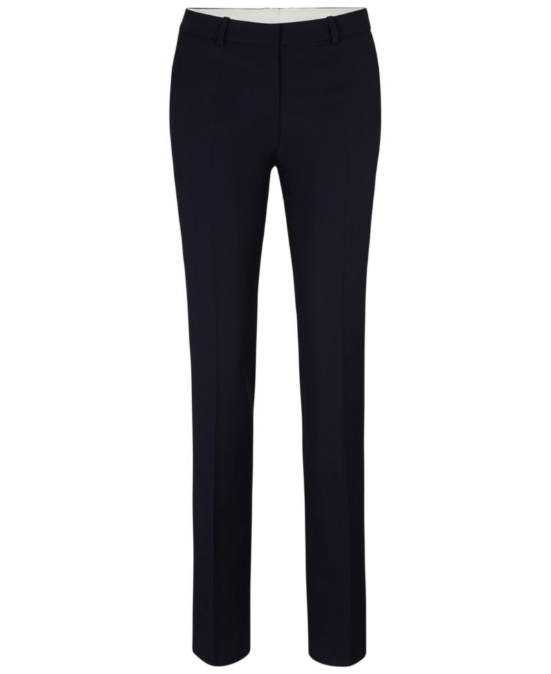 BOSS by Women's Virgin Wool Regular-Fit High-Rise Pants