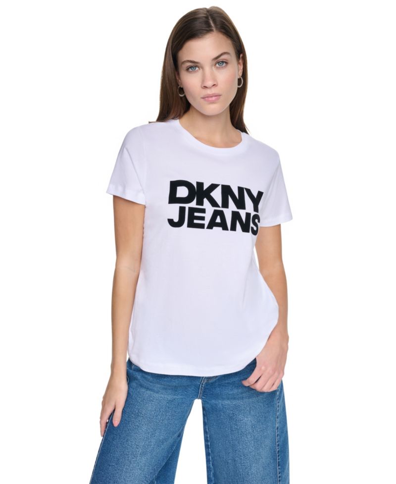 Women's Flocked Logo Crewneck T-Shirt