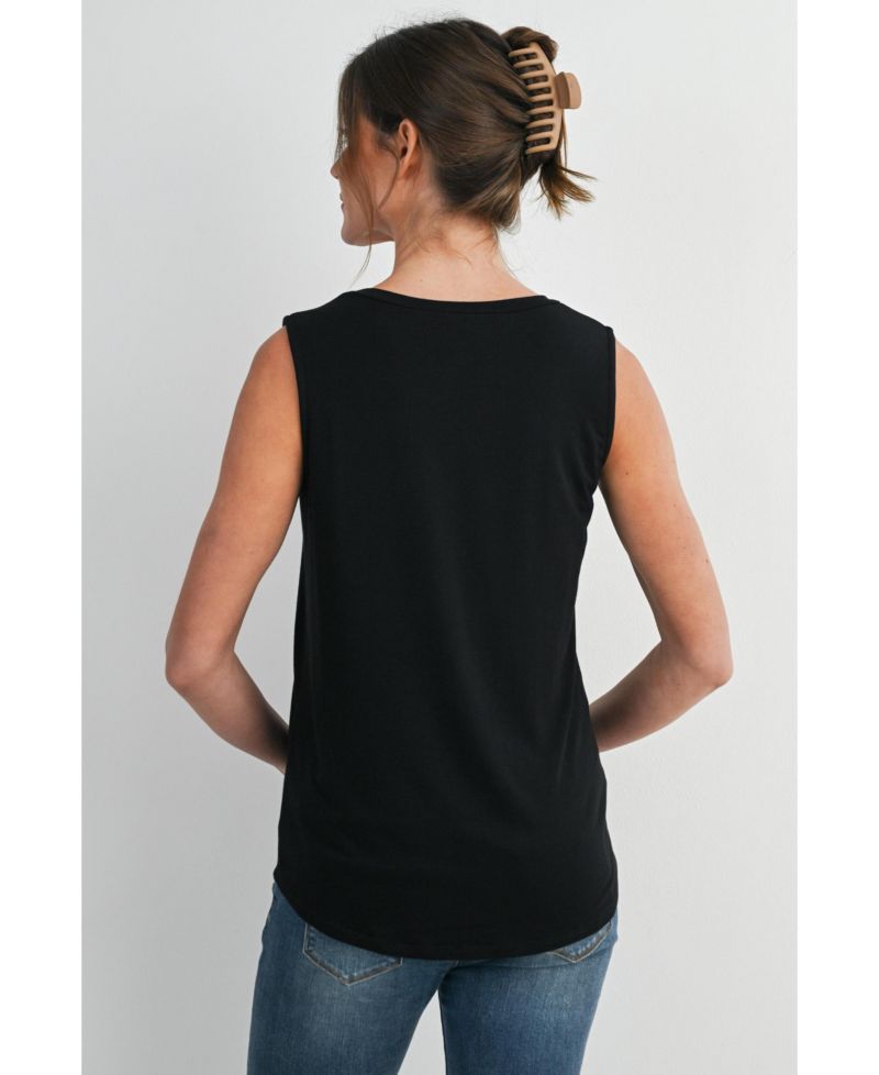Maternity Nursing Scoop-Neck Sleeveless Tank Top