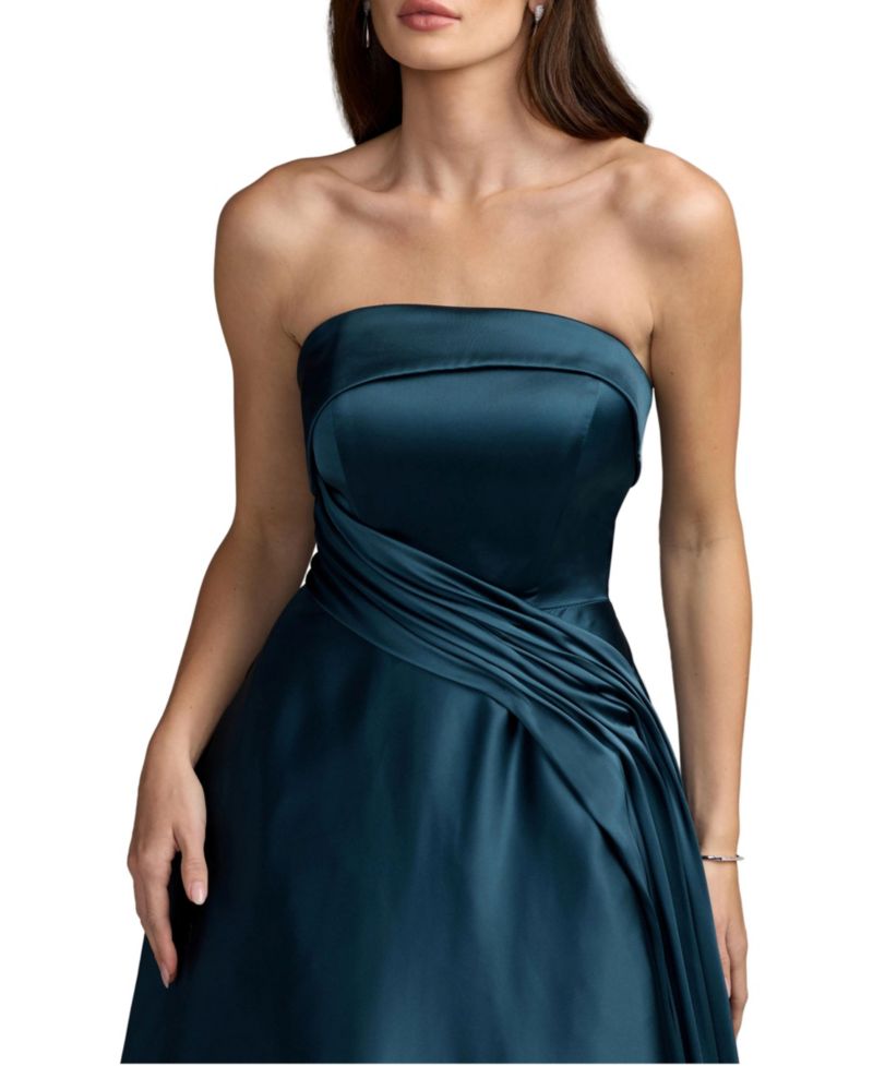 Women's Flutter-Sleeve Floral Embroidered Gown