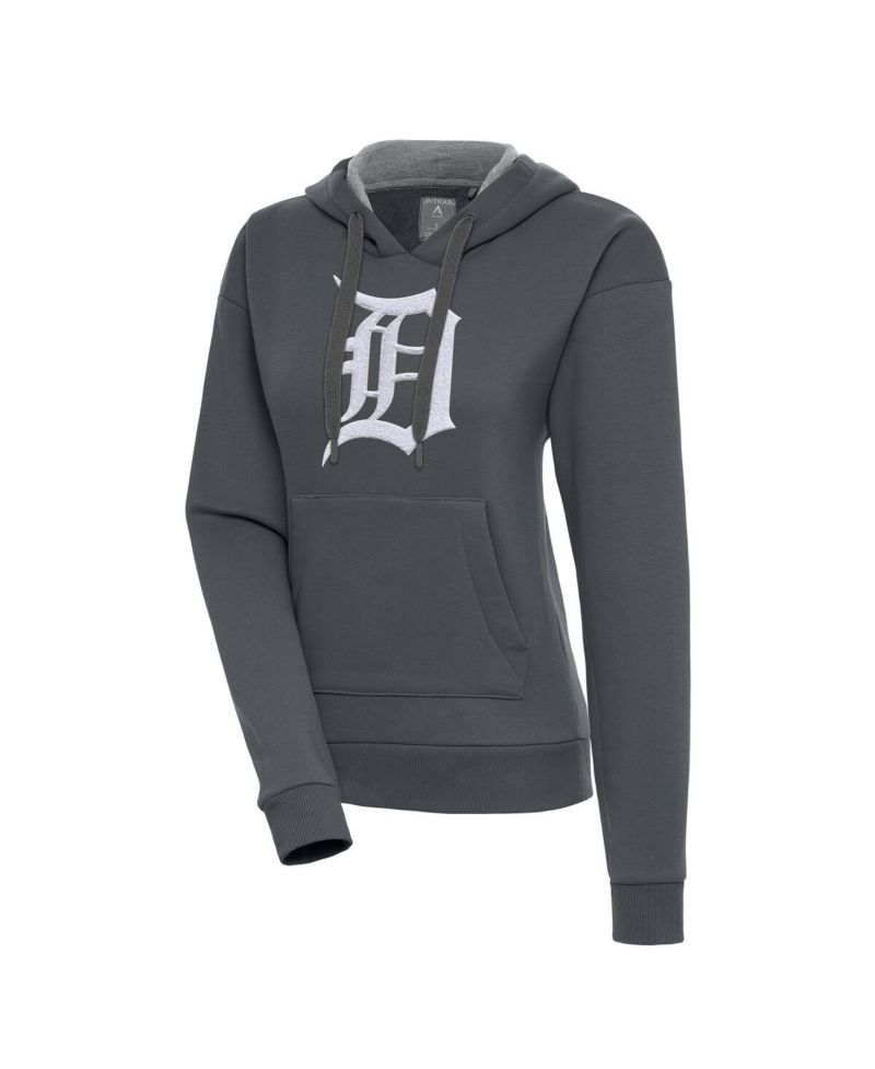Women's Charcoal Detroit Tigers Victory Pullover Hoodie
