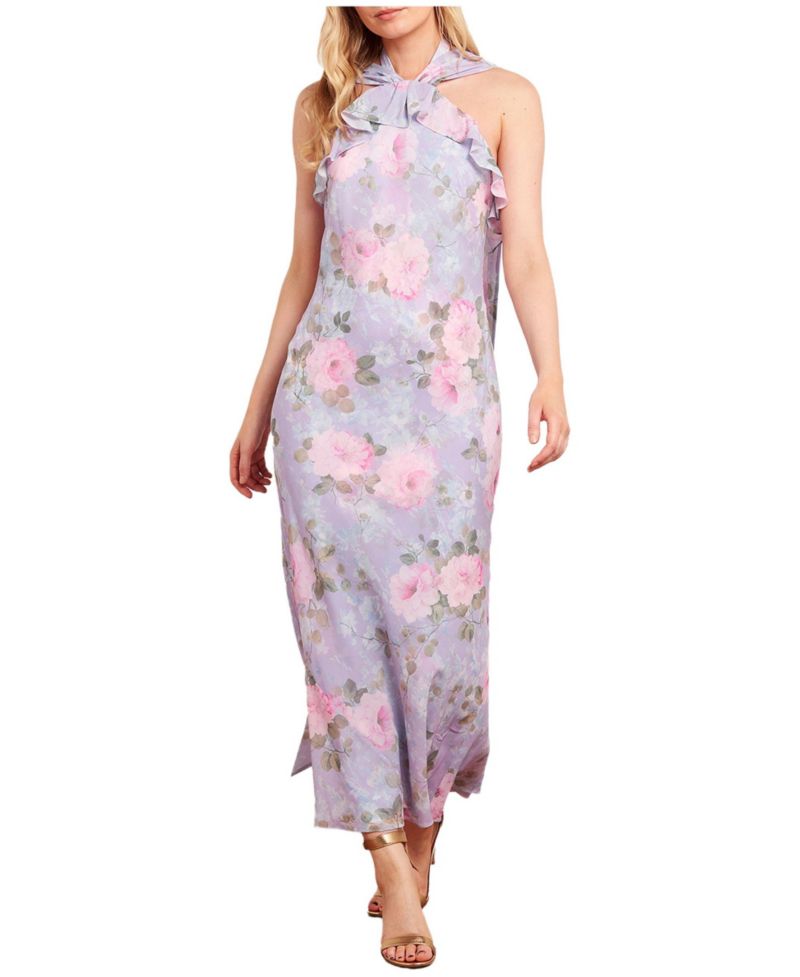 Women's Camille's Garden Halter Neck Ankle Gown
