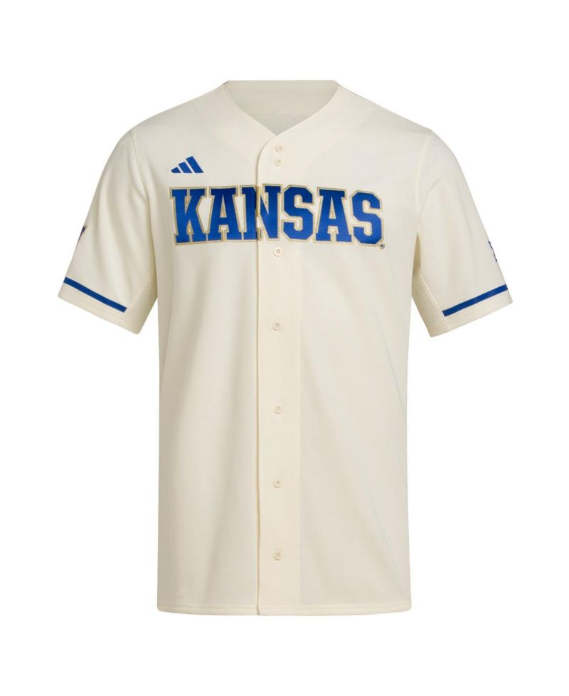 Men's Cream Kansas Jayhawks Replica Baseball Jersey