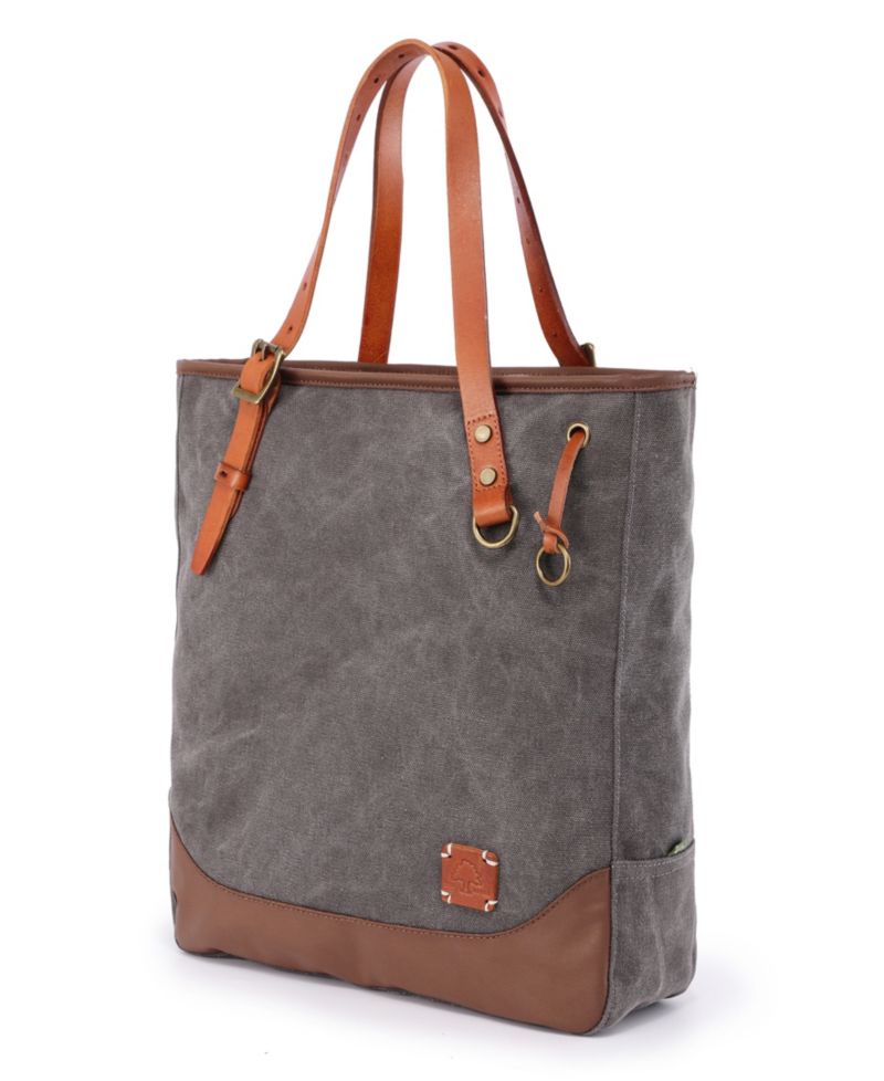 Red Wood Medium Canvas Tote Bag