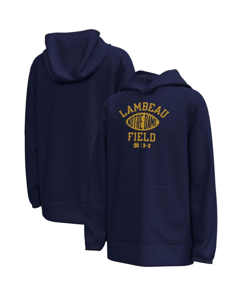 Big Boys and Girls Navy Notre Dame Fighting Irish 2026 Shamrock Series Arch Field Sign Fleece Hoodie