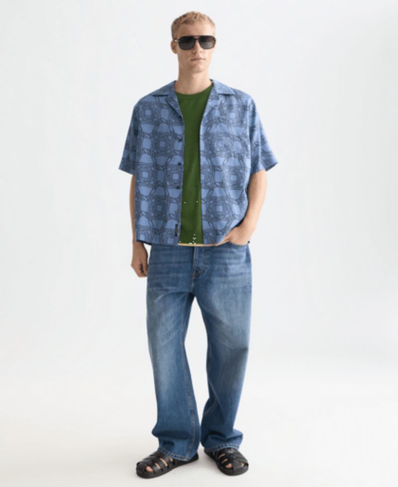 Men's Printed Short-Sleeve Shirt
