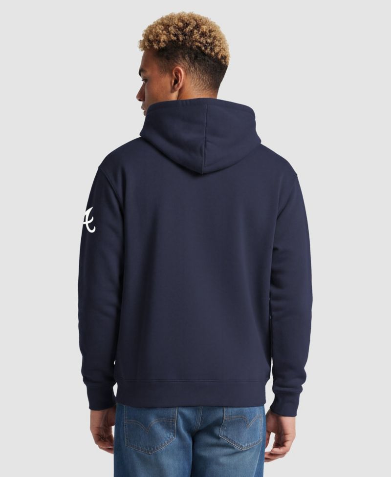 Men's Navy Atlanta Braves Fleece Hoodie