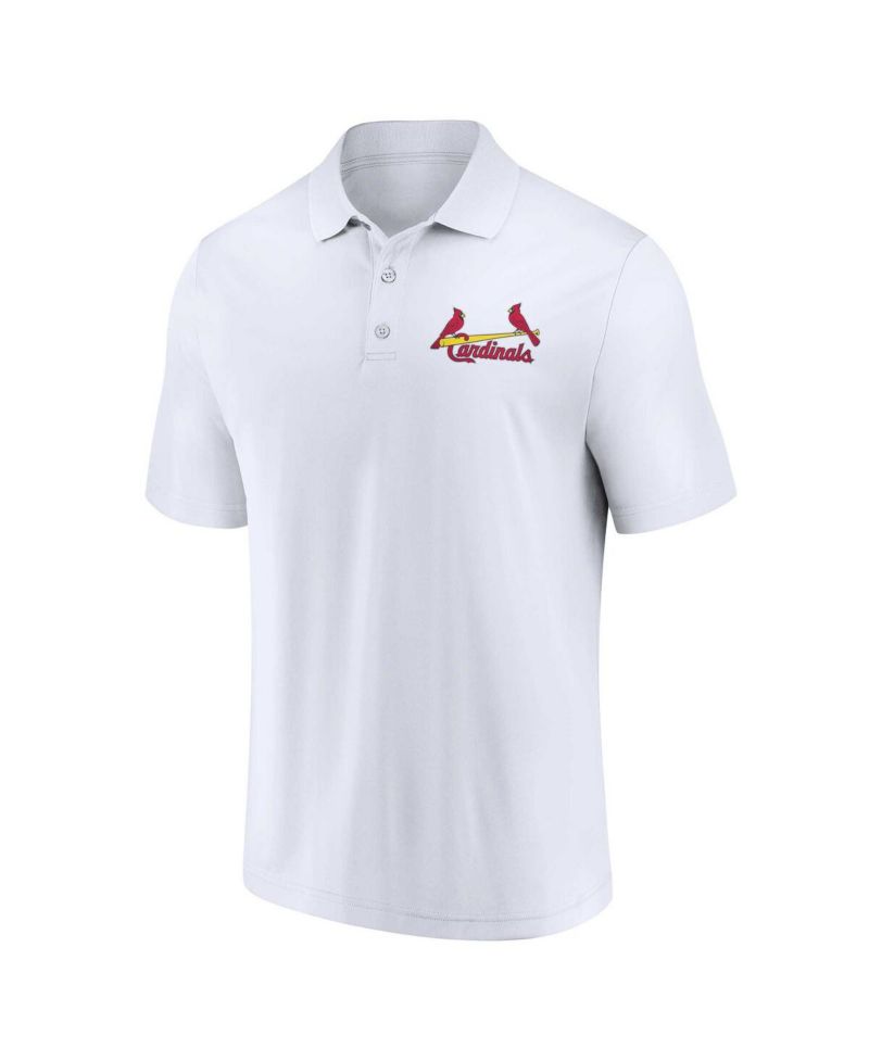 Men's Red, White St. Louis Cardinals Two-Pack Logo Lockup Polo Shirt Set