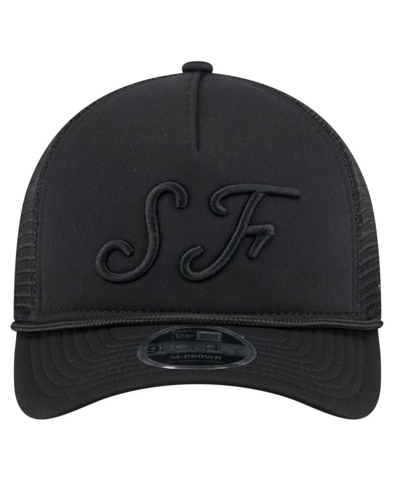 Men's Black San Francisco Giants City Initial 9FORTY A-Frame M-Crown Adjustable Trucker Hat