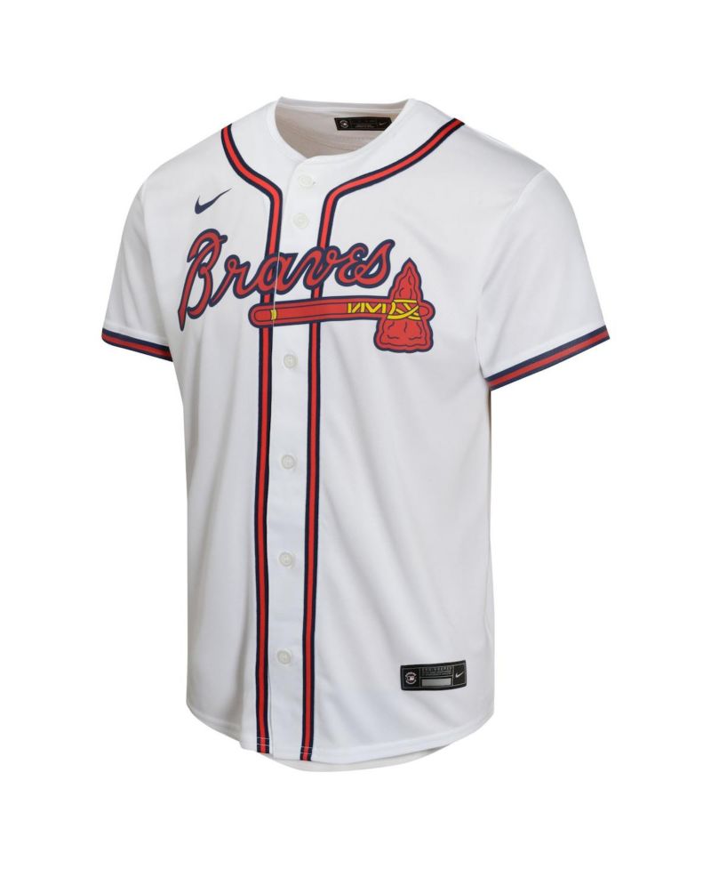 Big Boys and Girls Austin Riley White Atlanta Braves Home Game Player Jersey