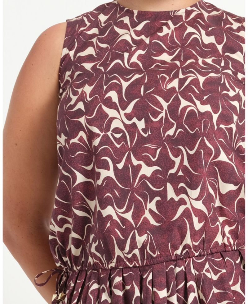 Women's Brinley Tie-Hem Print Relaxed Tank Top