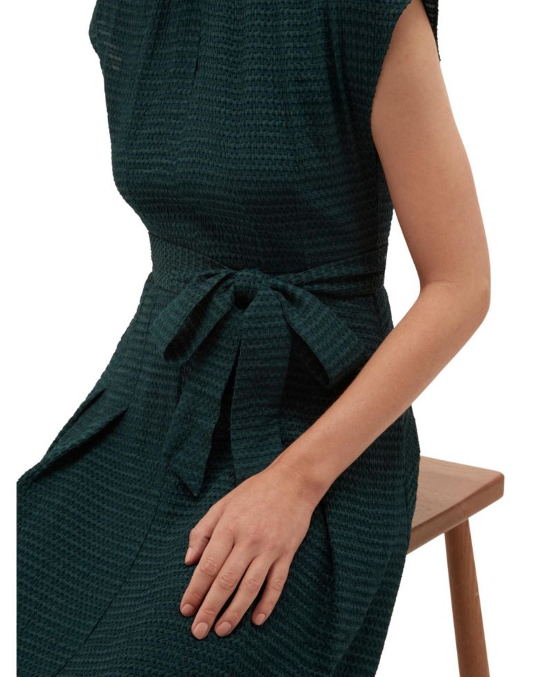 Women's Viviene Textured Tie Waist Midi Dress