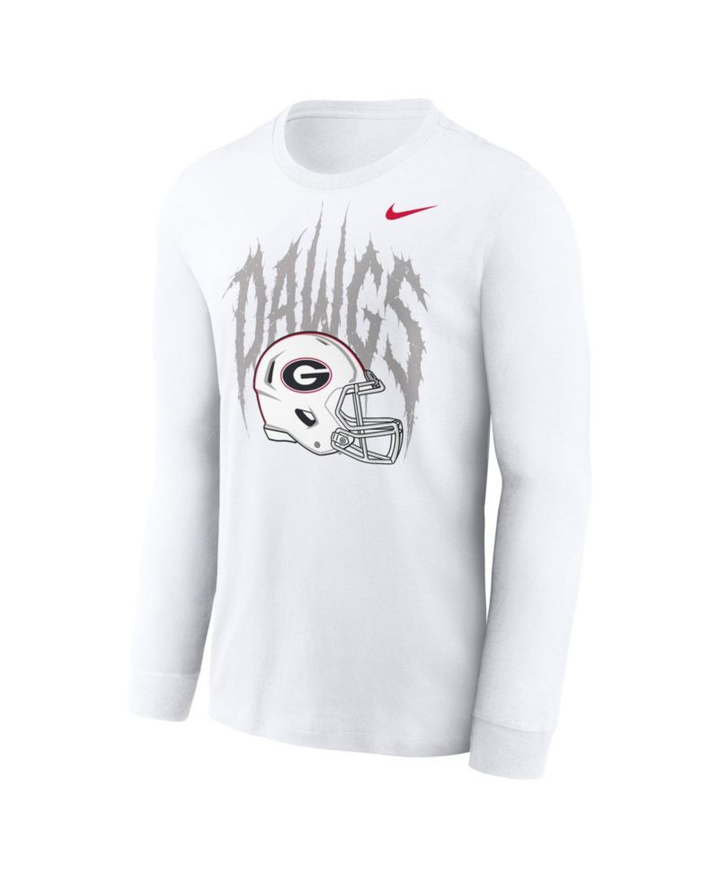 Men's White Georgia Bulldogs Whiteout Dawgs Long Sleeve T-Shirt