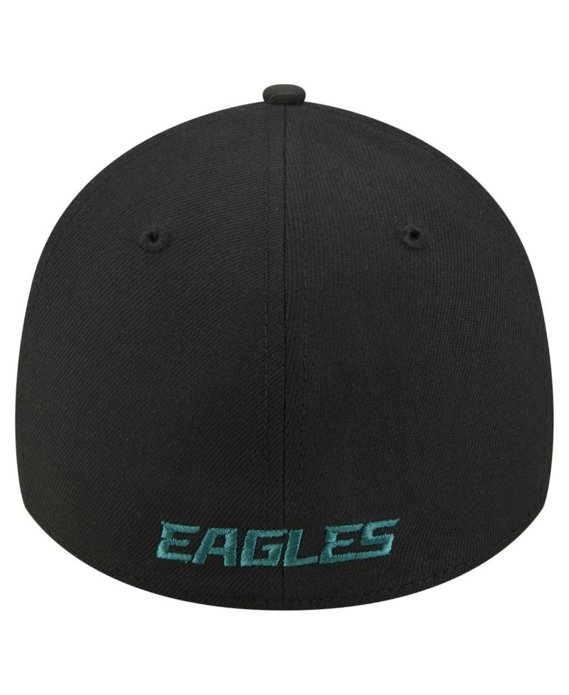 Men's Black Philadelphia Eagles Core Team 39THIRTY Flex Hat