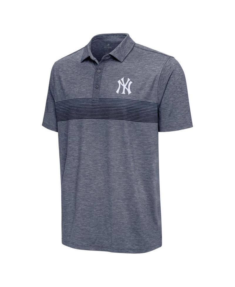 Men's Heather Navy New York Yankees Dashing Polo Shirt