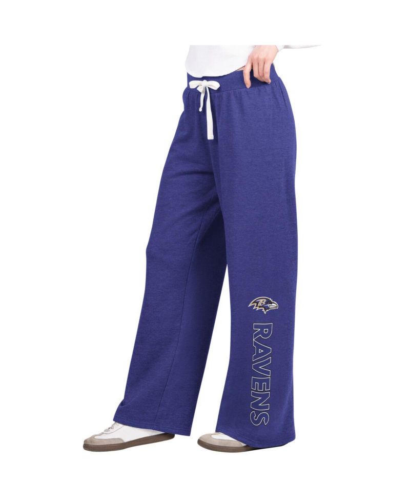 Women's Purple Baltimore Ravens Field Wide Leg Sweatpants
