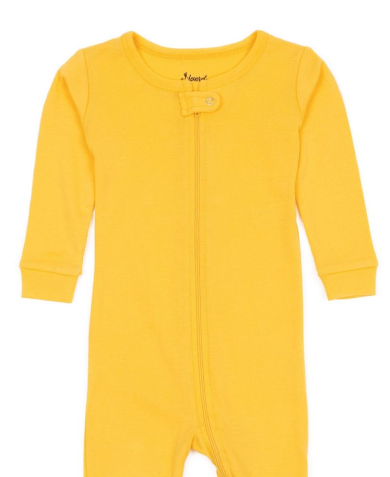 Toddler Matching Family One Piece Footed Cotton Long Sleeve Solid Color Pajamas 2T-5T