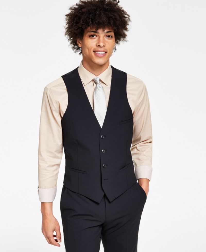 Men's Slim-Fit Wool Suit Vest