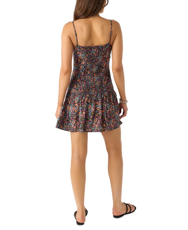 Juniors' Serefina Printed Drop-Waist Mini Dress