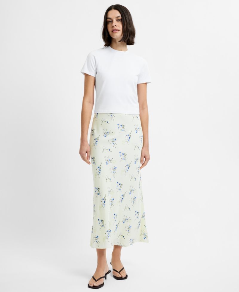Women's Elyria Oona Yellow Floral Shift Midi Skirt