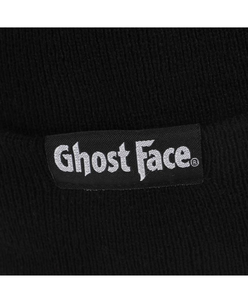Men's Embroidered Face Logo On Black Cuff Beanie
