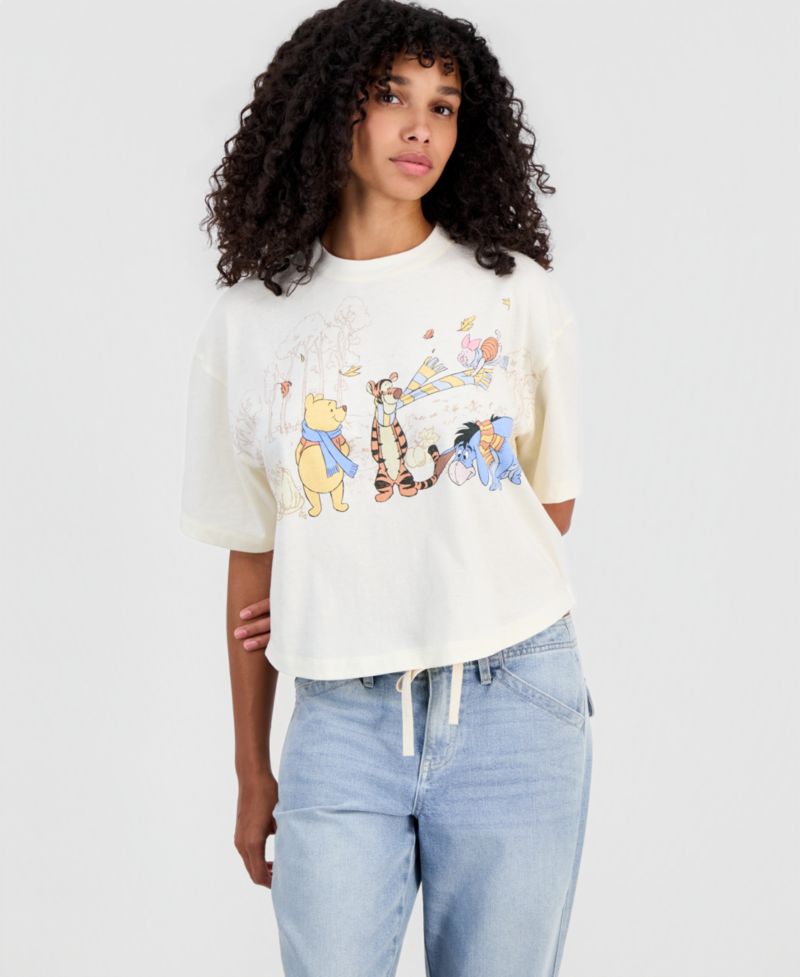 Juniors' Pooh & Friends Boxy Tee