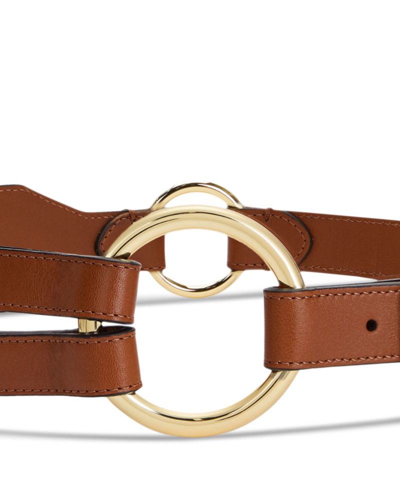 Women's Tri-Strap O-Ring Leather Belt