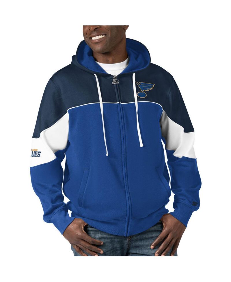 Men's Blue, Navy St. Louis Blues Power Forward Full-Zip Hoodie