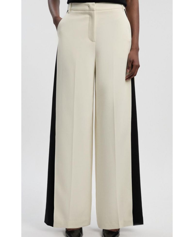 Women's Contrast Colour Wide Leg Trouser