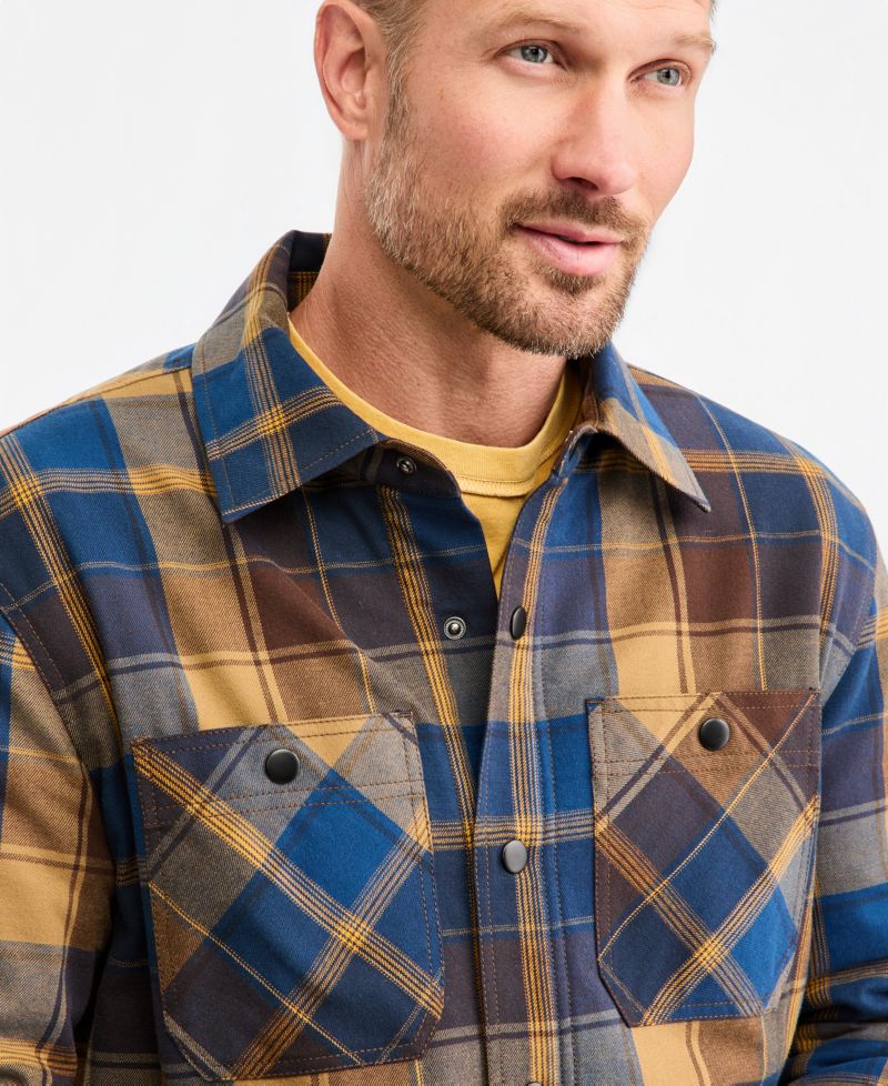 Men's Plaid Regular-Fit Shirt Jacket