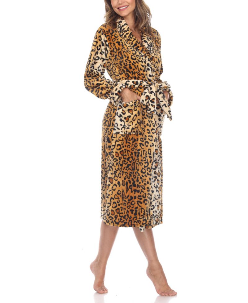 Women's Long Cozy Loungewear Belted Robe