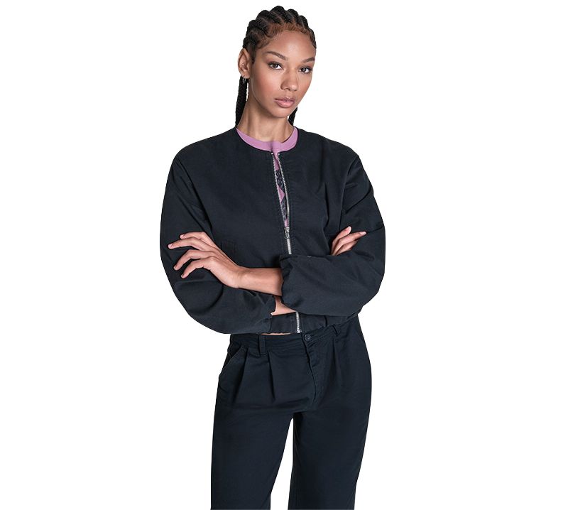Women's Bubble Sleeve Bomber Jacket
