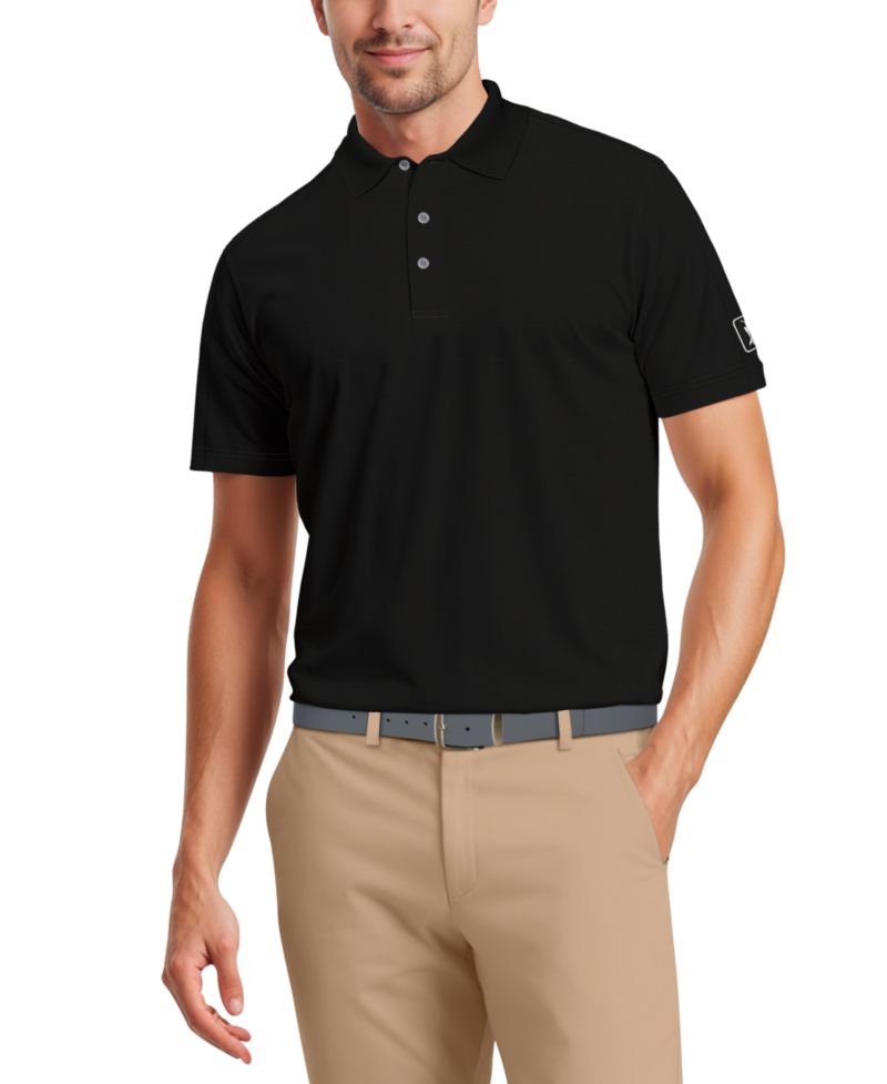 Men's Solid Cooling Texture Polo Shirt