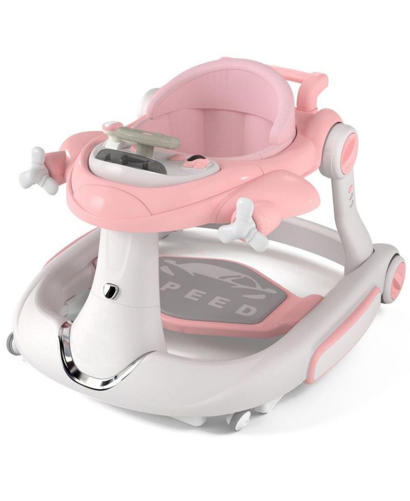Convertible Baby Activity Walker with Adjustable Height, Foldable Design and Interactive Play Features