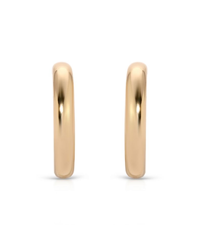 Medium Thick Classic Hoop Earrings