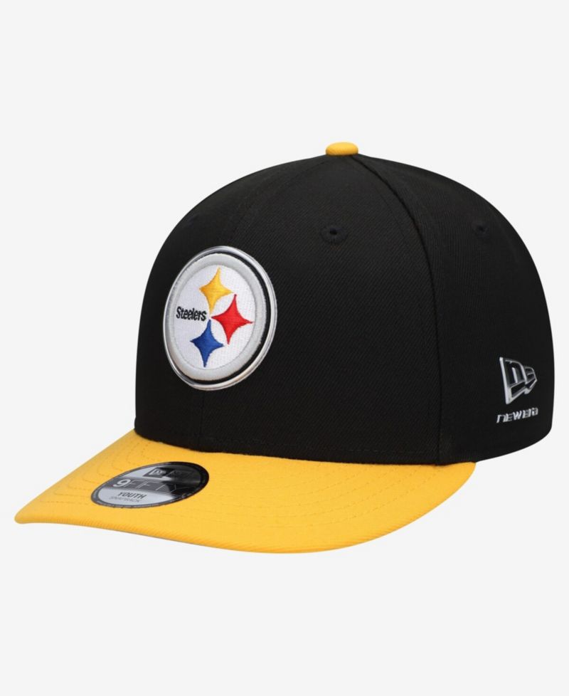 Big Boys and Girls Black/Gold Pittsburgh Steelers 2026 NFL Draft Pre-Curved 9FIFTY Snapback Hat
