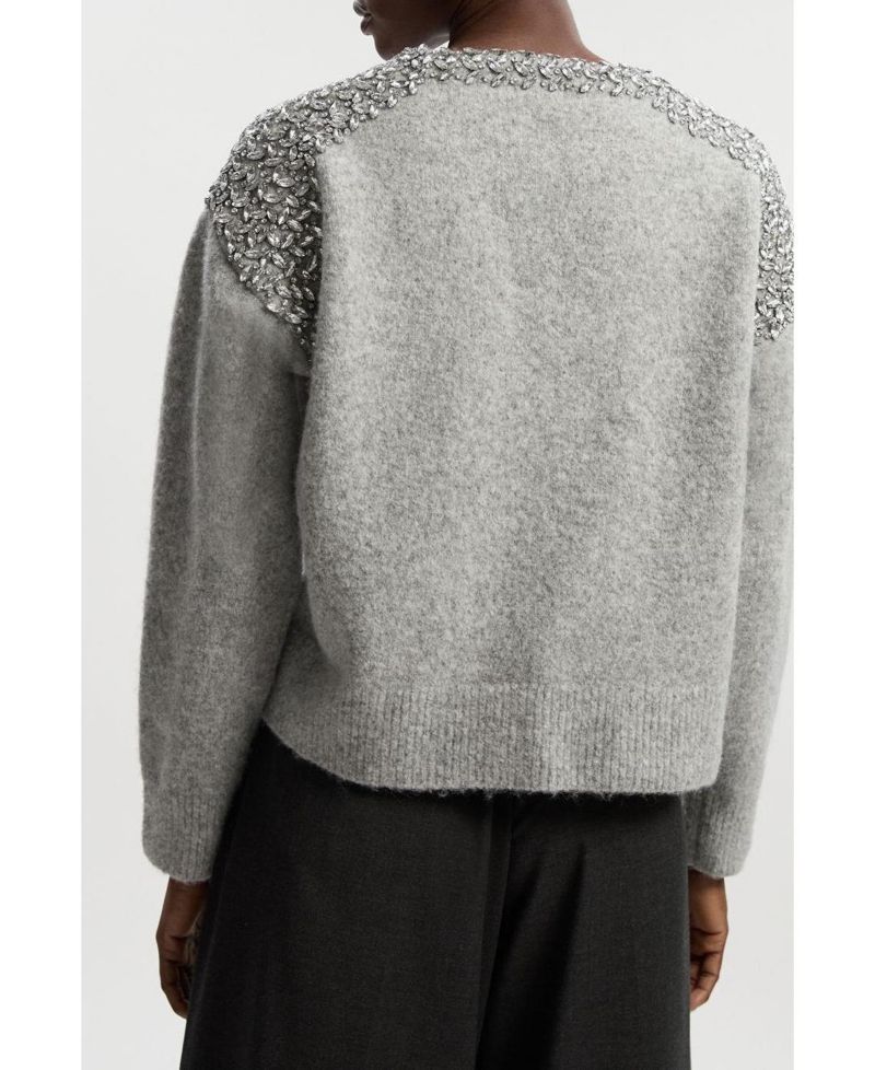 Women's Embellished Trim Cosy Knit Jumper