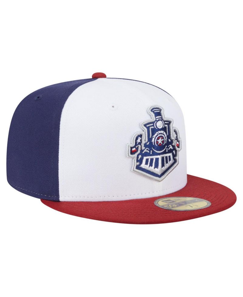 Men's White/Red Round Rock Express Authentic Collection 59FIFTY Fitted Hat