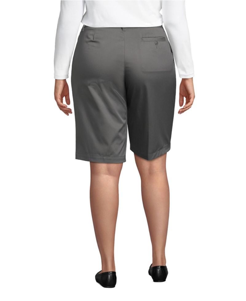Women's Plain Front Blend Chino Shorts