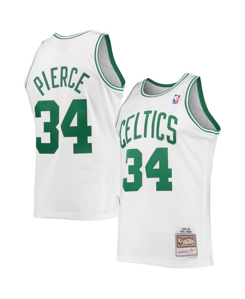 Men's Paul Pierce White Boston Celtics 2007-08 Hardwood Classics Swingman Jersey