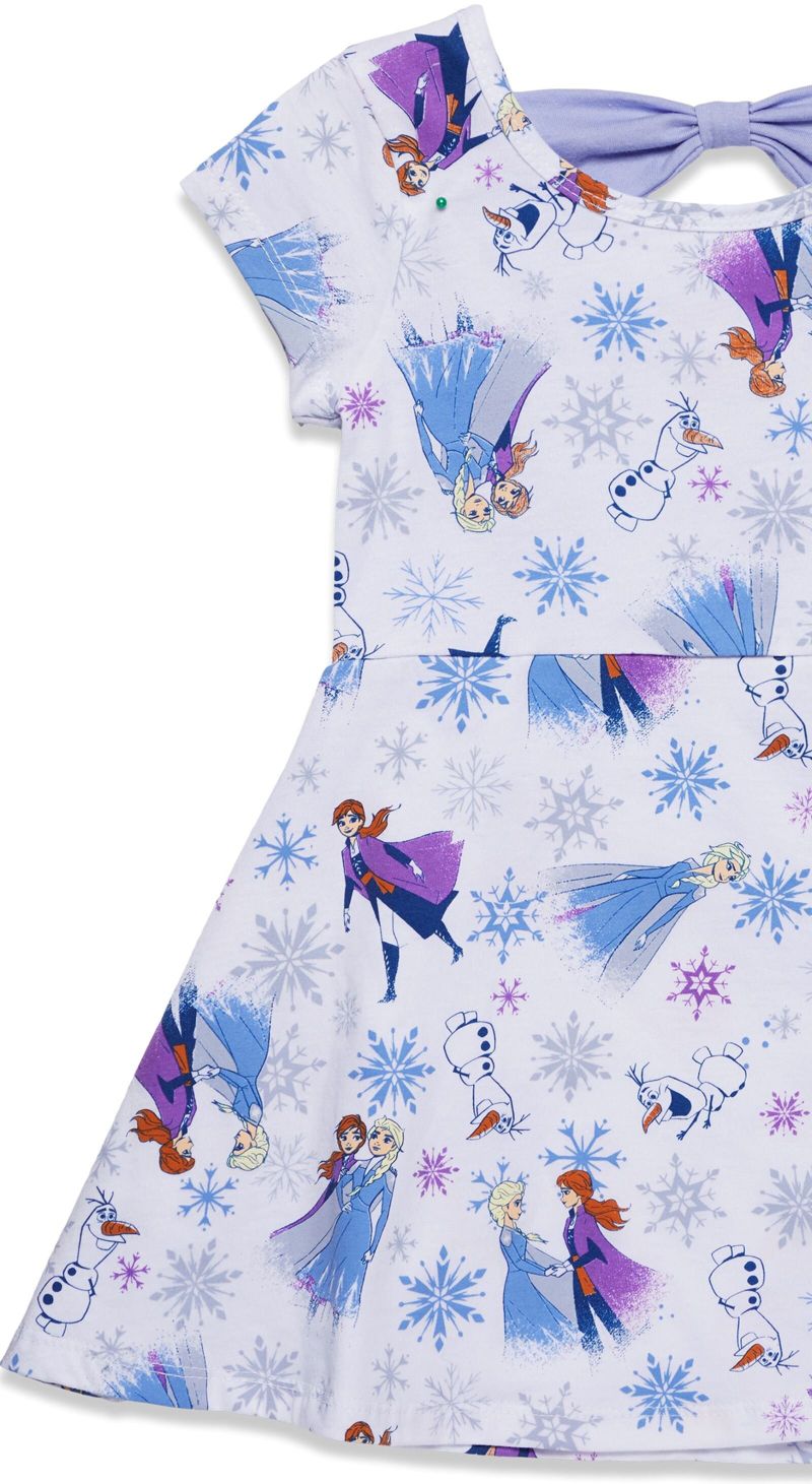 Little Girls Disney Elsa Princess Anna Olaf Christmas Skater Dress to