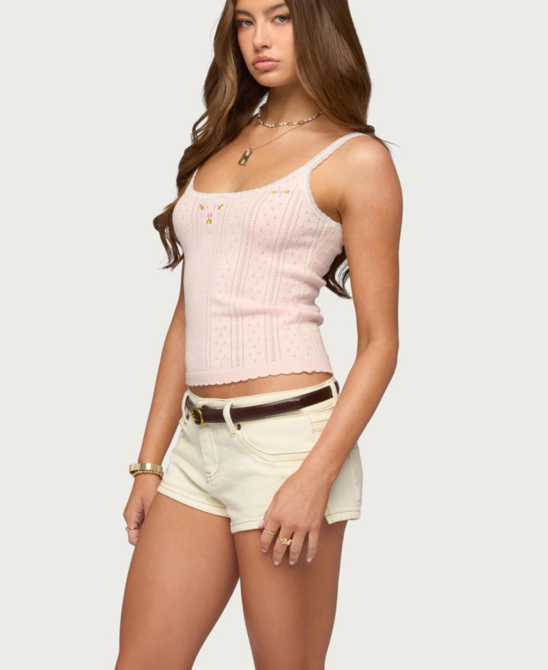 Women's Rosaliee Pointelle Knit Tank Top